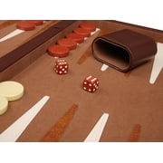 Middleton Games 18-inch Deluxe Backgammon Set - Medium - Brown