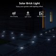 thumbnail image 2 of Tamaño 4x4 (paquete de 4 blancos) Luces solares de ladrillo Luz de camino solar Luces de pavimentación impermeables al aire libre Luz de paisaje Luz de cubo de hielo para jardín, patio, pasa, 2 of 5