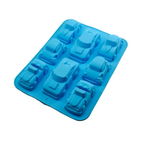 

Silicone Mold Car Shape Silicone DIY Cake Mold Fondant Chocolate Mold Biscuit Baking Tool for Kitchen (Blue)