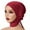 Burgundy, variant on Women's Muslim Inner Hijab Caps Elasticated Neck Cap Solid Color Stretchy Breathable Full Cover Undercap Tube Bonnet Navy