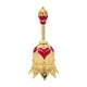 thumbnail image 5 of Campana de mano vintage para fiestas, manualidades, decoración del hogar, coleccionable oro rojo, 5 of 9