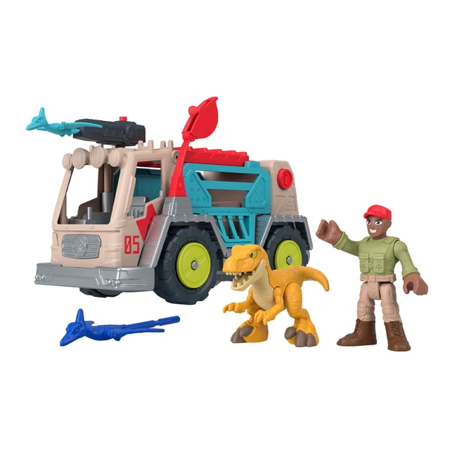 Set de Juego Mattel Jurassic World Vehículo de Rescate del Raptor de 3 pulgadas