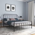 thumbnail image 2 of DHP Winston Metal Platform Bed with Rustic Design and Curved Edge Queen in Black, 2 of 13