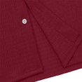 thumbnail image 4 of YLSDY Men's Camp Collar Crinkle Linen Shirt, Button-Down Short Sleeve with Relaxed Fit, Vacation Style Top Wine M, 4 of 9