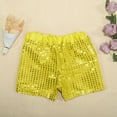 thumbnail image 2 of Girls' Pants Toddler Kids Baby Girls Boys Sparkly Sequins Elastic Waist Birthday Shorts Pants Party Shorts Athletic Shorts for Girl(Color:Yellow,Size:13-14 Years), 2 of 7