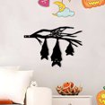 thumbnail image 4 of Bats Witch Metal Wall Art Decor Iron Wall Art Black Moon Hollow Sculpture Wall Decor Sign Hanging Decoration for Indoor Outside Living Room Home Kitchen Housewarming Gift, 4 of 4