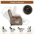 thumbnail image 3 of Bonzy Home Oversized Power Lift Recliner — Electric Lift Chair with Massage & Lumbar Heat, USB Port, Cup Holders & Side Pockets, Brown, 3 of 8