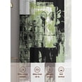 thumbnail image 5 of Sage Green Black Sheer Curtains 84 Inch Length 2 Panels Set, Modern Abstract Art Botanical Voile Window Treatment Rod Pocket Curtains Sheers Drapes for Bedroom/Living Room/Kitchen 52"x84"x2, 5 of 7
