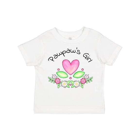 Inktastic Pawpaw's Girl- Heart Flowers Girls Toddler T-Shirt
