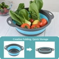 thumbnail image 5 of Silicone Colander Collapsible Strainers Set for Kitchen- 3 Pack (3Qt, 4Qt, 5Qt) -Over Home Draining Basket, Food Vegetables & Fruits-Dishwasher Safe, Space Saving Design, 5 of 9