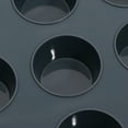 thumbnail image 2 of Silicone Muffin Cupcake Bakeware Cornbread Non Egg Mold 12 Grids for Making Supplies Black, 2 of 4