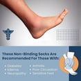 thumbnail image 3 of GERVRA Diabetic Ankle Length/Low Cut Socks (3 Pair Pack) Seamless Cotton Blend Made in USA (9-11, White), 3 of 8