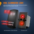 thumbnail image 3 of Nilight LED POD Lights Rocker Switch Led Light Bar Switch 5Pin Laser On/Off switches 20A/12V 10A/24V Switch with Jumper Wires Set for Cars,Trucks,RVs,2 Years Warranty, 3 of 9