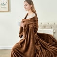 thumbnail image 3 of IR Imperial Rooms Fleece Bed Throw Blanket, Plush, Travel and Couch Fuzzy, Cozy Washable Ultrasoft Throw Size Coffee, 3 of 14
