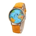 thumbnail image 4 of NovaStitch Men's Denim Fabric Watch with World Travel Map Dial Pattern Casual Quartz Analog for Daily Wear, 4 of 5