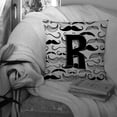 thumbnail image 3 of Carolines Treasures CJ2009-RPW1414 Letter R Moustache Initial Canvas Fabric Decorative Pillow  14Hx14W multicolor, 3 of 4