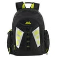 thumbnail image 4 of 24 Pack of Bulk Wholesale 19"L Waterproof Safety Reflective Multi Pocket Dual Zipper Laptop Backpacks with Padded Adjustable Shoulder Straps and Back in Black, Silver and Neon Green, 4 of 7