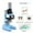 Blue_Free Size, variant on Kchsji Educational Microscope Set 100X 400X 1200X With LED Illumination Beginner Science Exploration Kit Clear Focus Viewing Learning Tool With Specimens For School Study Home Discovery STEM Practice