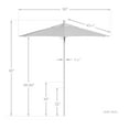thumbnail image 5 of California Umbrella Venture 7.5' White Market Umbrella in Natural, 5 of 5