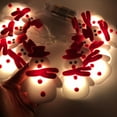 thumbnail image 5 of Tiitstoy Christmas Snowman String Lights, 10 LED 5.1ft Waterproof Light Up String Lights, Short Plush Lights for Christmas Decorations Christmas Tree Holiday Party Decoration, 5 of 8