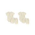 thumbnail image 3 of Aojekbee Baby Boys Summer Shorts Sets Short Sleeve Button Up Waffle Romper and Casual Shorts Sets, 3 of 10