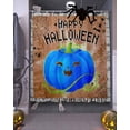 thumbnail image 3 of Halloween Blue Pumpkin Shower Curtain Set ，Waterproof Fabric Shower Curtains Shower Curtains for Bathroom,Bathroom Decor 60"x72", 3 of 6