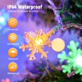 thumbnail image 3 of KOMI 2 Packs 100 LED Christmas Snowflake String Lights, 43 Ft Plug in Fairy Lights 8 Modes with Timer, Waterproof Connectable for Indoor Outdoor Holiday Birthday Wedding Party Xmas Decor Multicolor, 3 of 3