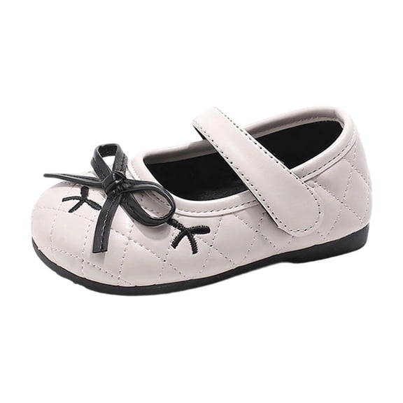 Owordtank Toddler Girl’s Dress Shoes Comfort Cute Bowtie Princess Oxford Style School Uniform Shoes Loafer Flats