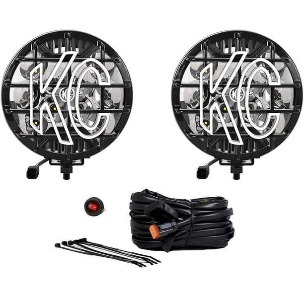 KC HiLiTES KC100 SlimLite Pro Bright Vehicle LED Pair Spot Beam Light