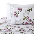 thumbnail image 3 of Marina Decoration Ultra Soft Silky Deep Pocket Rich Printed Bedding Rayon from Bamboo All Season 6 Pieces Sheet Set with Pillowcases, Pink Light Floral Pattern, 3 of 7