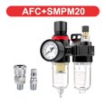 thumbnail image 1 of 1/4 Air Compressor Oil Water Separator,Filter Regulator Trap Airbrush Pressure Reducing Valve AFC2000 ,Long Lasting, 1 of 6