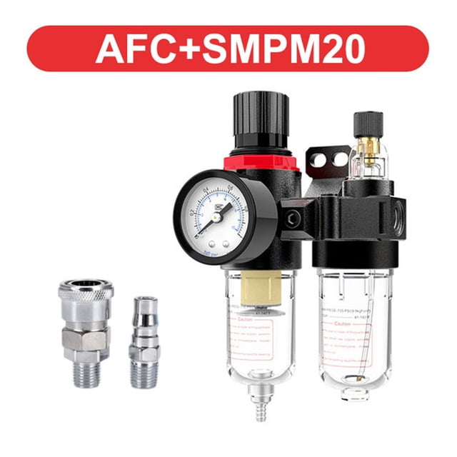 1/4 Air Compressor Oil Water Separator,Filter Regulator Trap Airbrush Pressure Reducing Valve AFC2000 ,Long Lasting