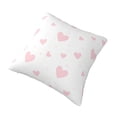 thumbnail image 3 of YFYANG Square Decorative Throw Pillow Case (Without Pillow Insert), Pink Cute Heart Doodle Bedroom Sofa Car Cushion Cover, 22"x22", 3 of 9