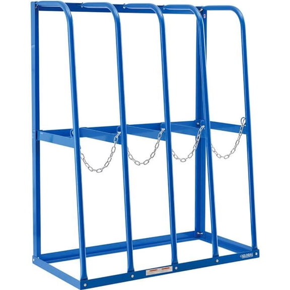Global Industrial 320753 60 x 48 x 24 in. Vertical Bar Storage Rack with 4 Bays, Blue