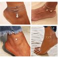 thumbnail image 4 of Jumpingount Tobillera de cadena de 12 piezas, accesorios de playa de estilo bohemio duradero Universal, pulseras de tobillo para mujeres, niñas, fiesta, Type2 NO2 Jumpingount AP009801-03, 4 of 6