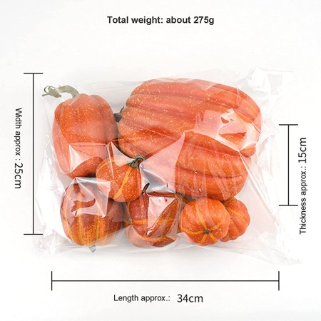7Pcs Fake Pumpkins Artificial Plastic Pumpkins Decorations Foam Pumpkins for Fall Halloween Home Decor (Blue, One Size)
