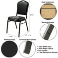 thumbnail image 2 of Hampden Furnishings Lila Collection Vinyl Banquet Chair, Black, Pack of 2, 2 of 9