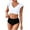 White, variant on KIHOUT 2025 Womens High Waisted Bikini Sets Ruffle Cheeky Tummy Control Full Coverage Push Up Solid Two Piece Swimsuits for Beach Pool Party