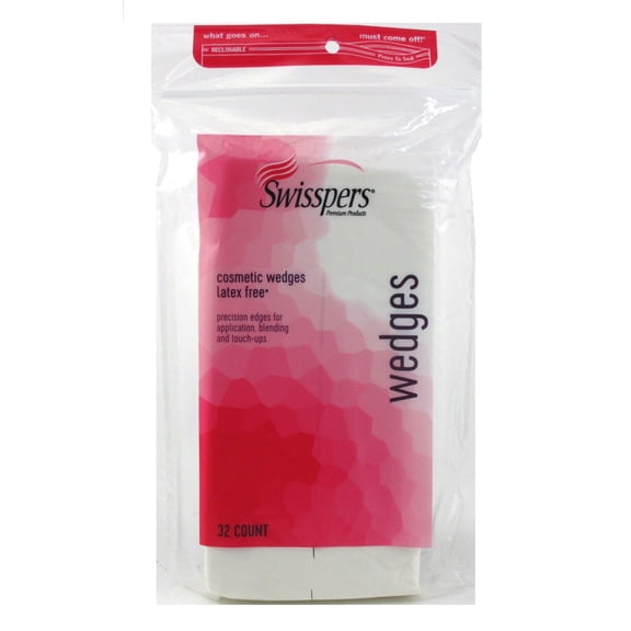 Swisspers Cosmetics Wedges 32 Count (Latex-Free) (Pack of 3)