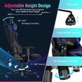 thumbnail image 6 of Gymax Gaming Chair Adjustable Swivel Computer Chair w/ Dynamic LED Lights Blue, 6 of 10