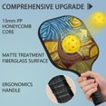 thumbnail image 2 of Pickleball Paddles Set Of 2, Fiberglass Surface, Vintage Floral Print, 4 Balls & Bag, 2 of 5