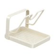 thumbnail image 3 of Soporte para tapa, estante para tapa, estante de cocina, estante de almacenamiento con bandeja de goteo, hecho de material resistente. Blanco lechoso de 1 nivel, 3 of 9
