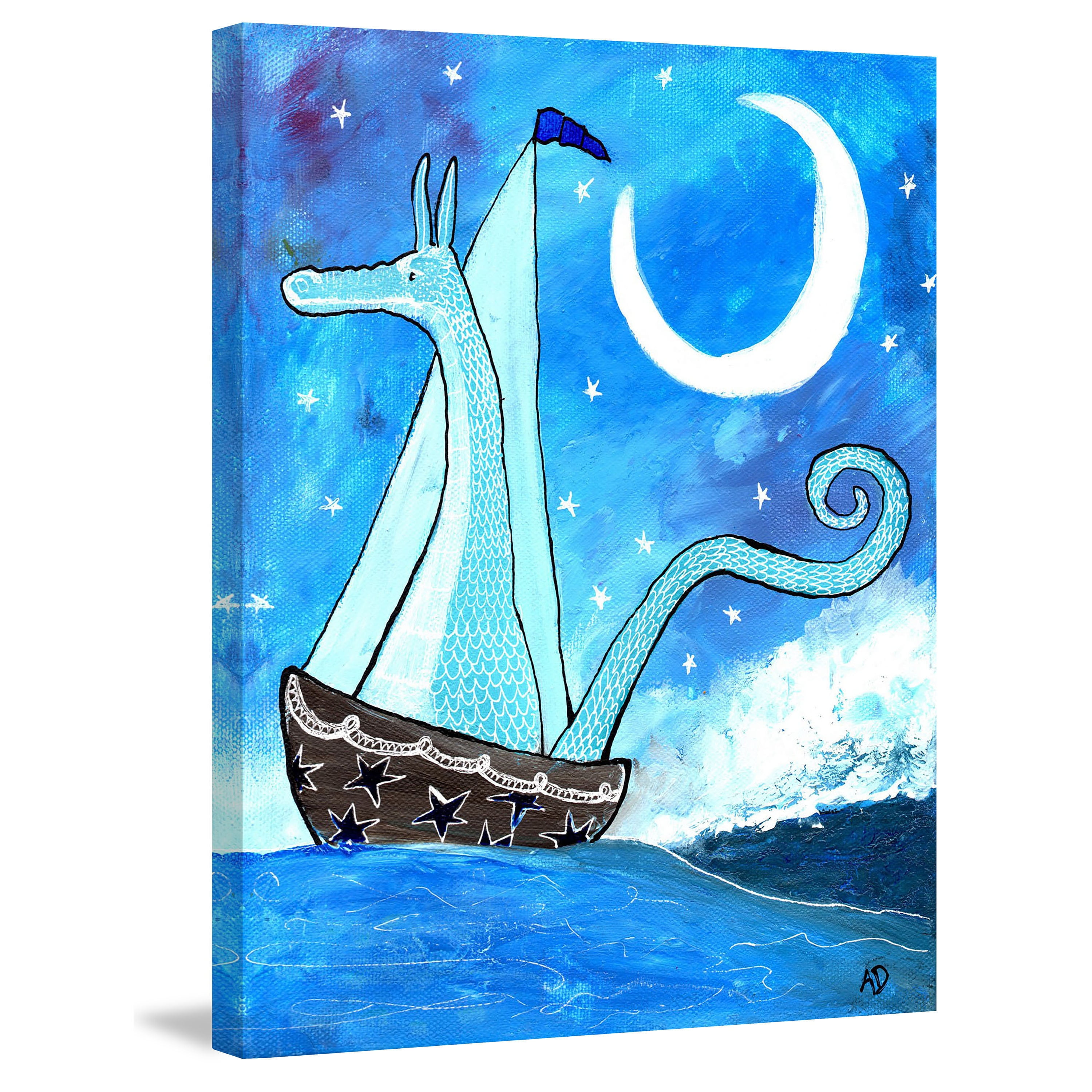 Marmont Hill - "Dragon Boat" by Andrea Doss Painting Print on Wrapped Canvas