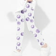 thumbnail image 4 of Odeerbi Kids Girls Leggings Cartoon Print Stretchy Tights Pants High Waist Circular Printed Pants Stretchy Soft Tights Kids Summer Leggings School Wearing Purple, 4 of 5