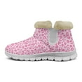 thumbnail image 2 of Psesaysky Pink Leopard Print Snow Boots for Women Girls Wide Toe Comfortable Winter Boots Soft and Cozy Flannel Lining, 2 of 7