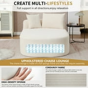 Homefun 67.5'' Oversized Chaise Lounge Indoor,Deep Seat Boneless Corduroy Sleeper Sofa Chair with 2 Pillows,No Assembly