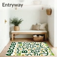 thumbnail image 3 of ODIKA 5x7 Machine Washable Non-Slip Area Rug, Woodland Letters Meadowland Maze with Interlocking Alphabet Trails High Traffic Rug with Pad, Green, 692969, 3 of 8