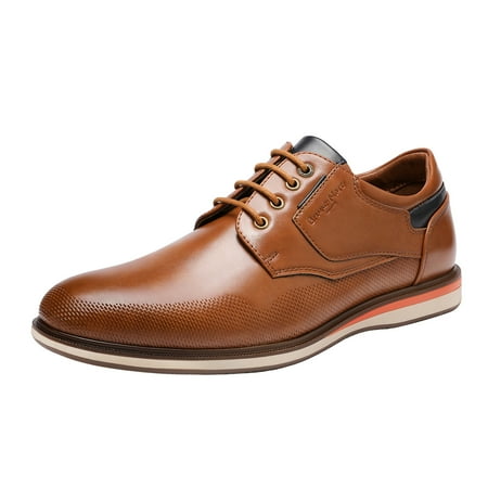 

BRUNO MARC Mens Fashion Casual Leather Shoes Lace up Classic Oxford Shoes LG19008M TAN Size 10