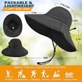 thumbnail image 7 of Women's Cotton Sun Hat with Neck Flap Cover, Packable Wide Brim UV Protection Hat for Fishing Hiking Garden Beach Golf Safari, 7 of 7