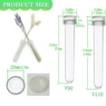 thumbnail image 3 of Floral Water Tubes With Caps Clear Plastic Flower Vials For Single Stem Roses Buds Bouquets,Test Tubes For Plants,Florist Supplies,Bouquet Accessories 1" Opening – 1 Pack, 3 of 7